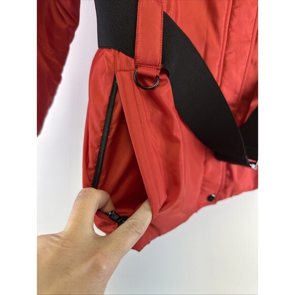 Lauren Active Ralph Lauren Red Ski Coat Zip Belted Jacket Snap Vintage Womens XL - Picture 4 of 16